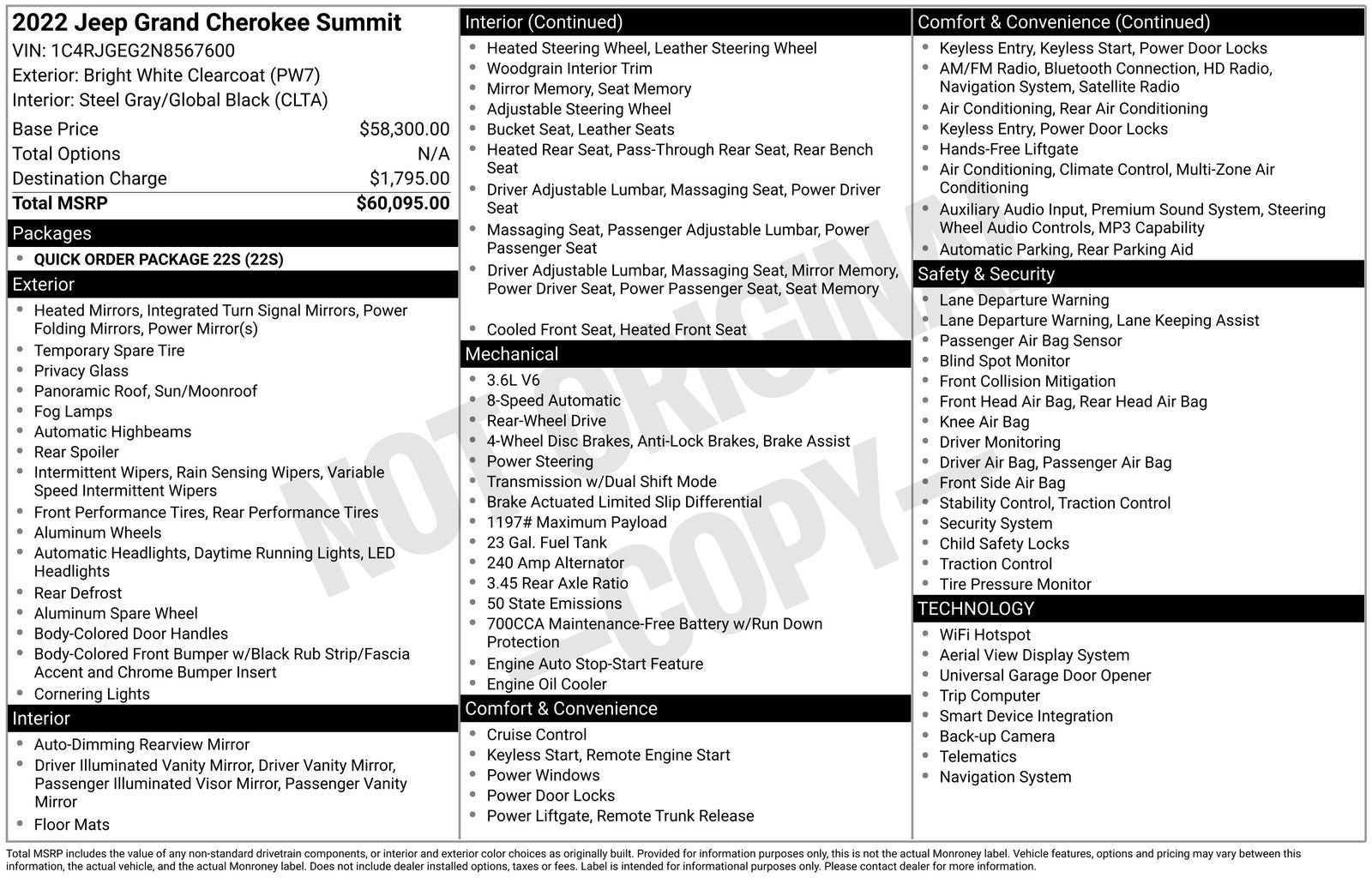 2022 Jeep Grand Cherokee Summit