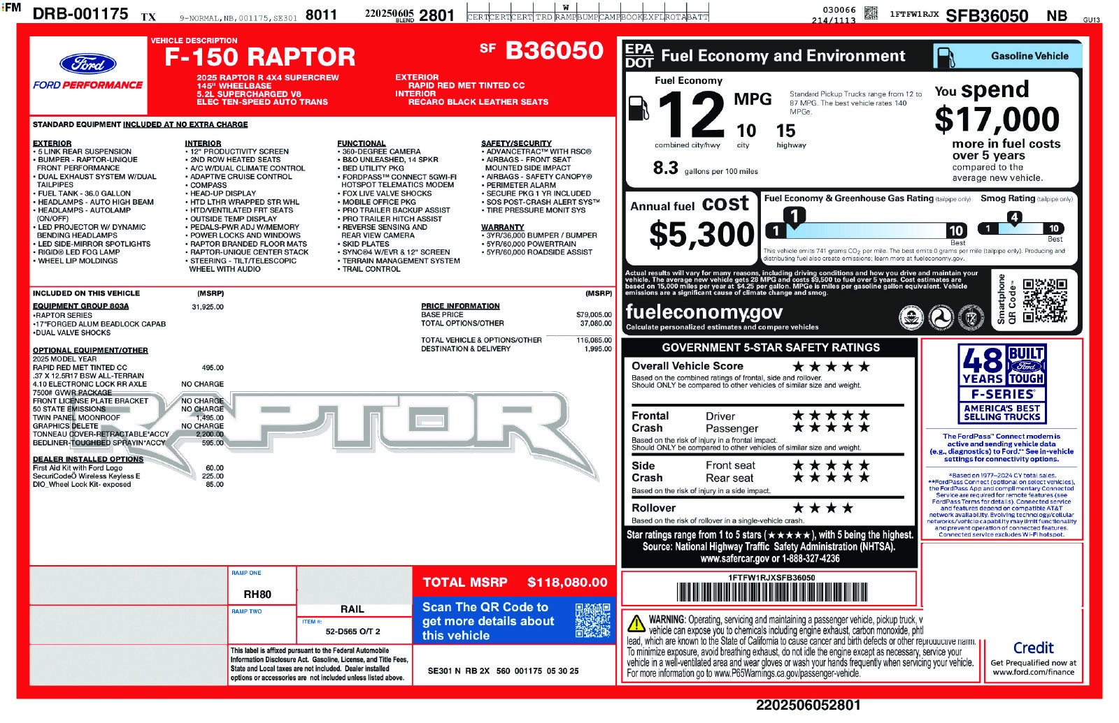 2025 Ford F-150 Raptor