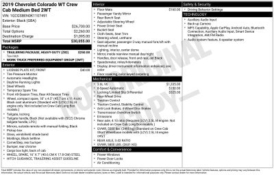 2019 Chevrolet Colorado Work Truck