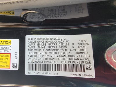 2023 Honda Civic Sedan Sport