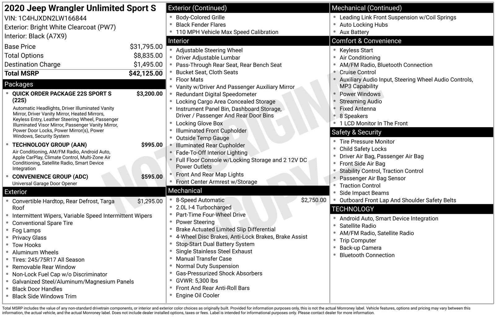 2020 Jeep WRANGLER UNLIMI Base