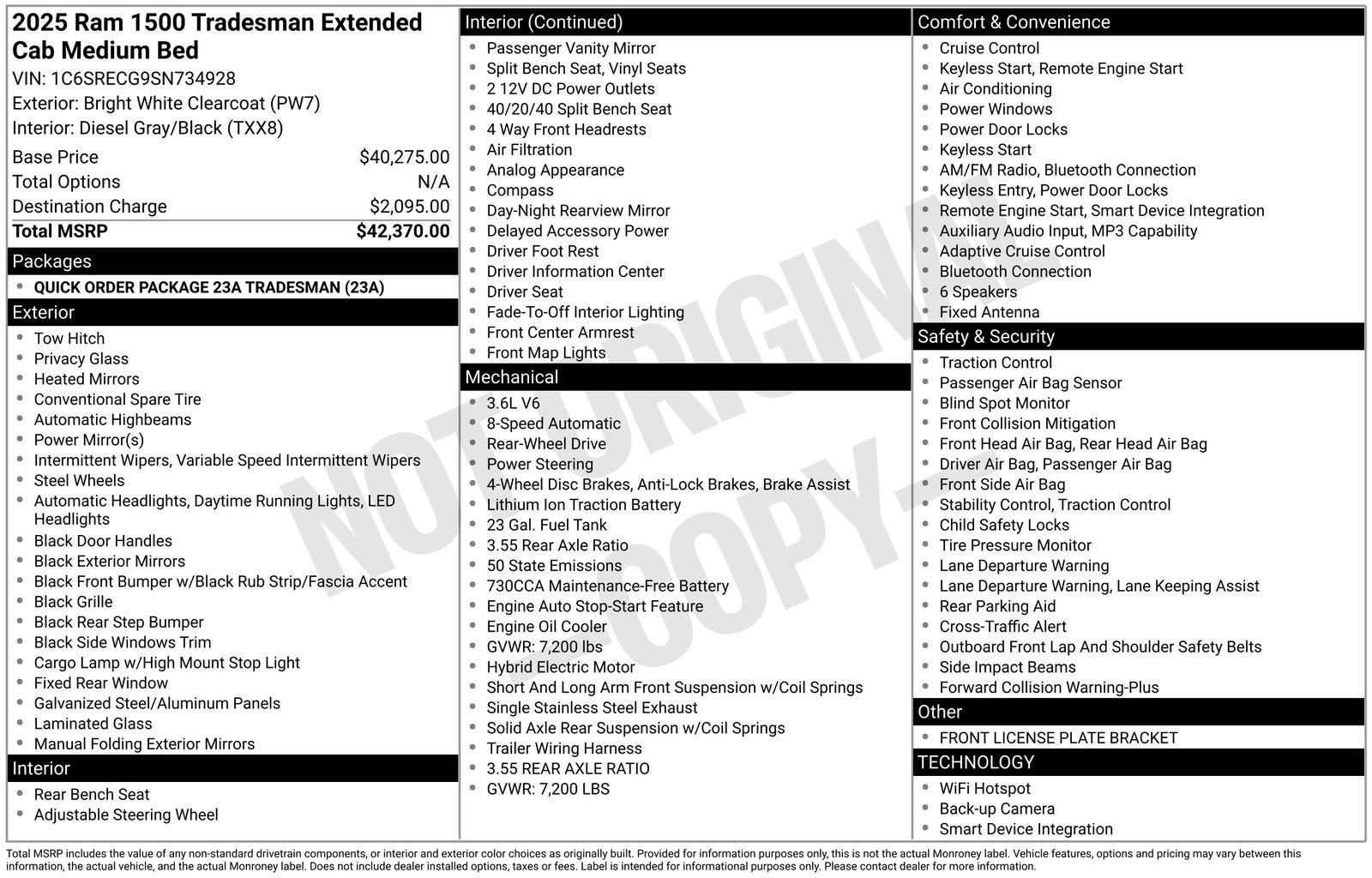 2025 RAM 1500 Tradesman