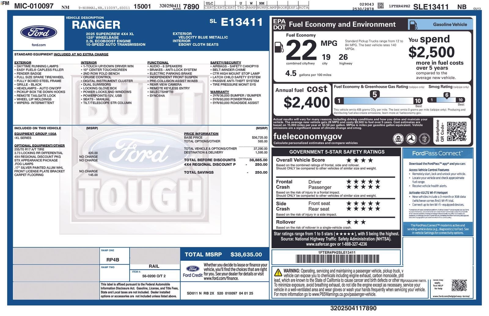 2025 Ford Ranger XL