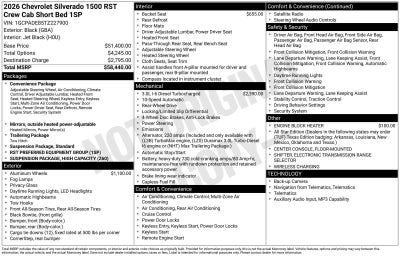 2026 Chevrolet Silverado 1500 RST