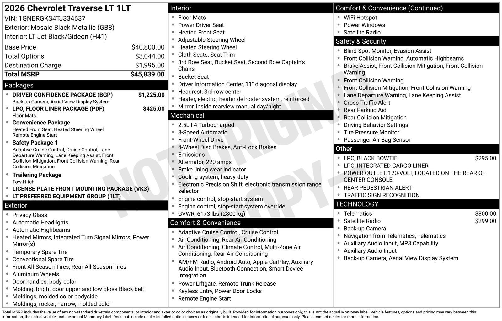 2026 Chevrolet Traverse LT