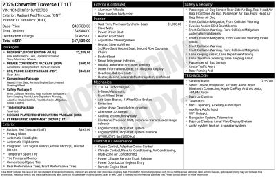 2025 Chevrolet Traverse LT