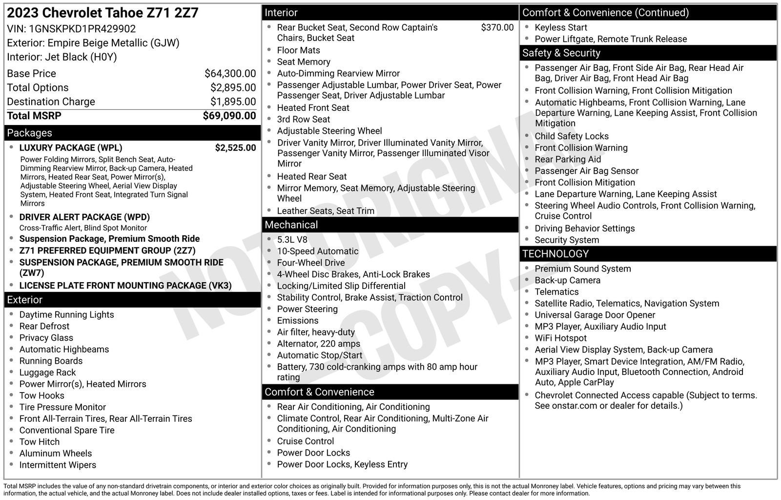2023 Chevrolet Tahoe Z71