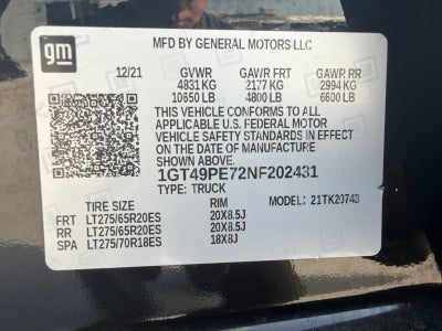 2022 GMC Sierra 2500 HD AT4
