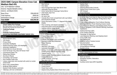 2025 GMC Canyon Elevation