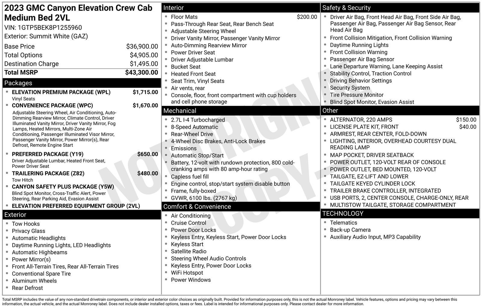2023 GMC Canyon Elevation