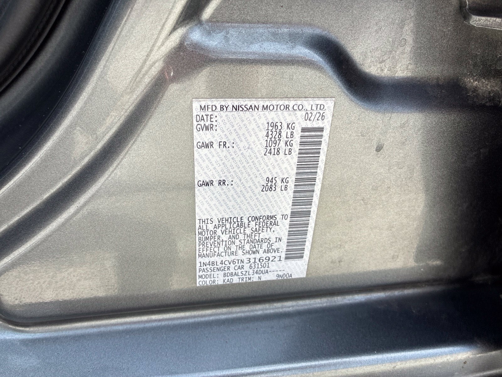 2026 Nissan Altima SR