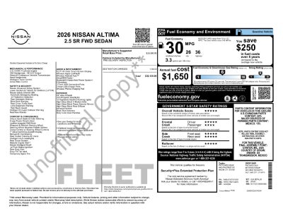 2026 Nissan Altima SR