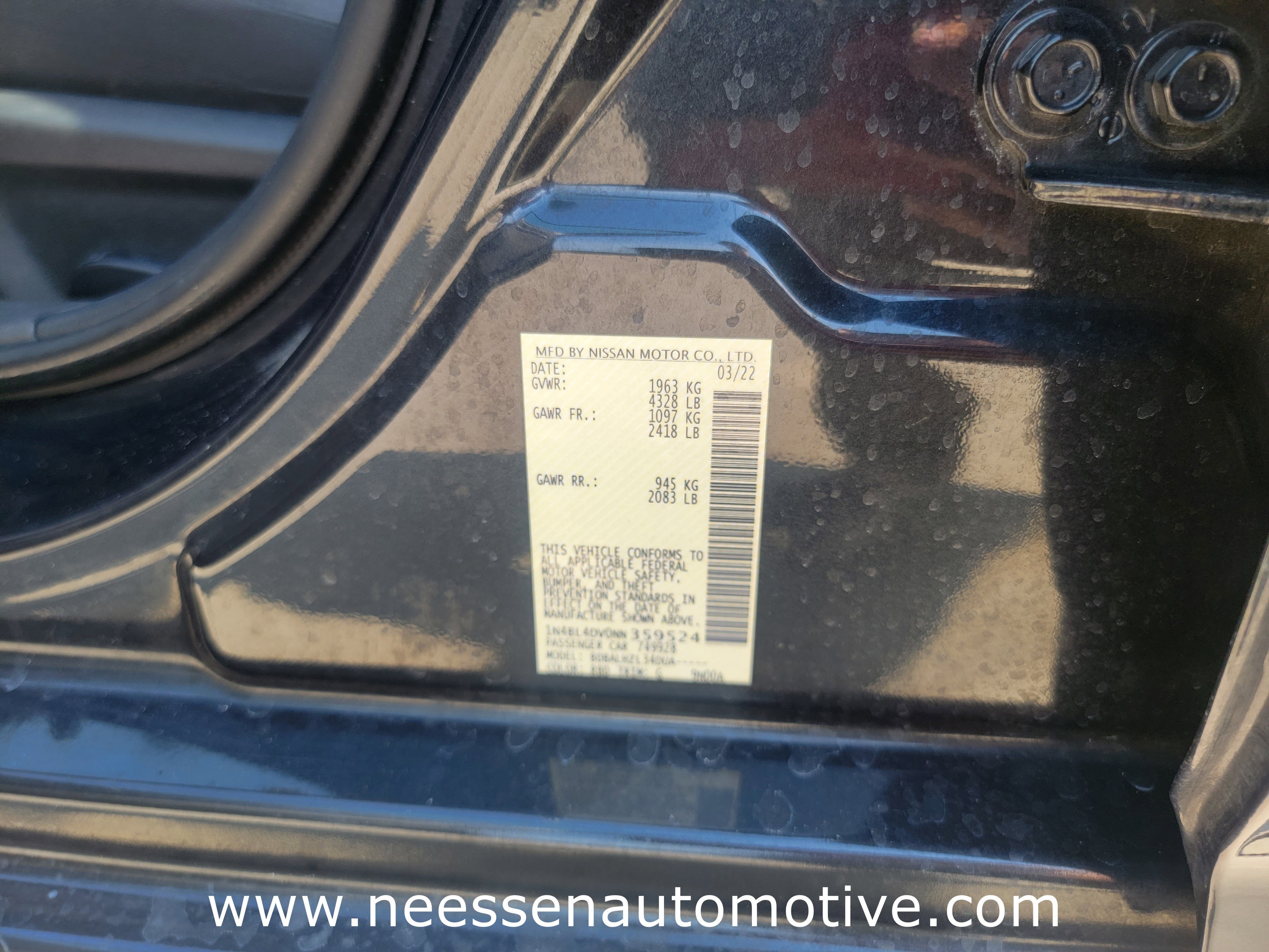 2022 Nissan Altima 2.5 SV