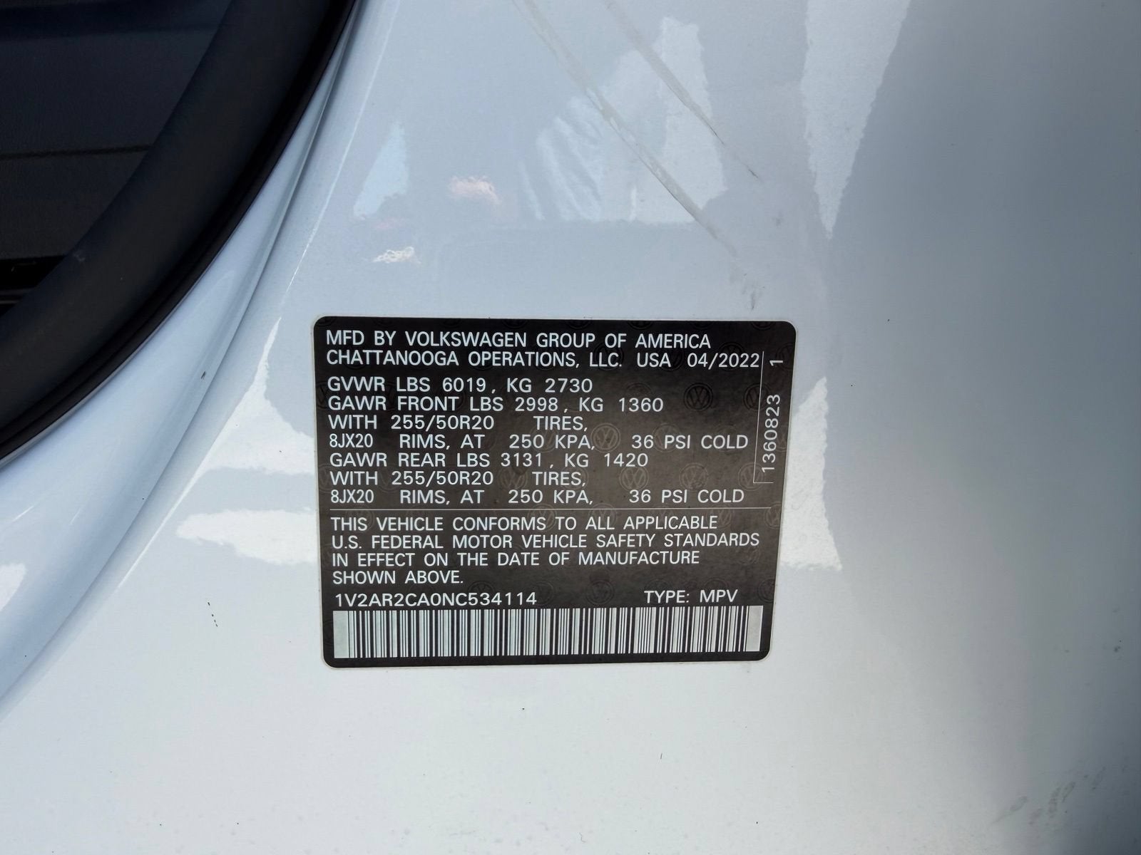 2022 Volkswagen Atlas 3.6L V6 SEL R-Line