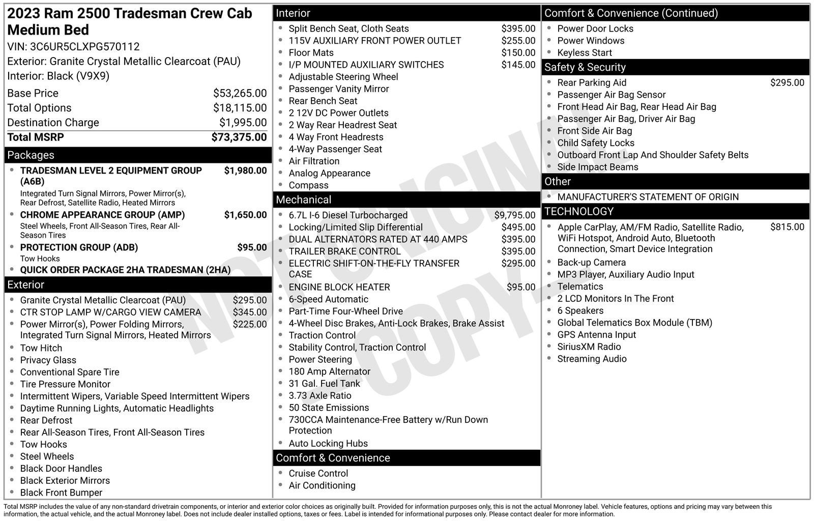 2023 RAM 2500 Tradesman