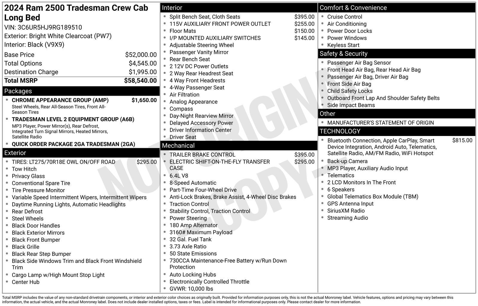 2024 RAM 2500 Tradesman