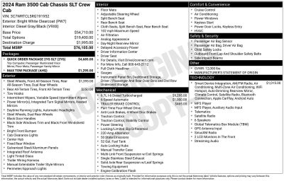2024 RAM 3500 Chassis Cab SLT