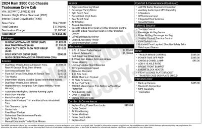 2024 RAM 3500 Chassis Cab Tradesman