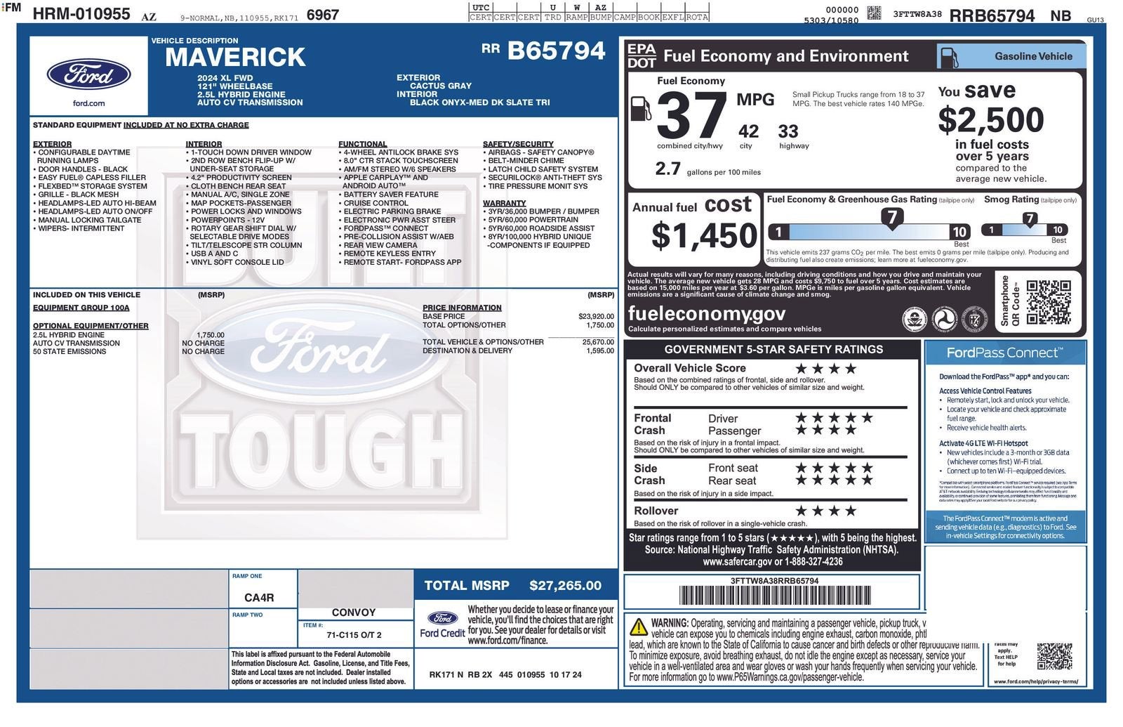 2024 Ford Maverick XL