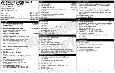 2026 Chevrolet Silverado 1500 RST