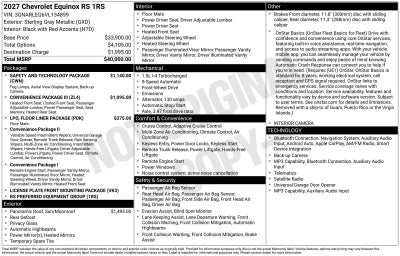 2027 Chevrolet Equinox RS