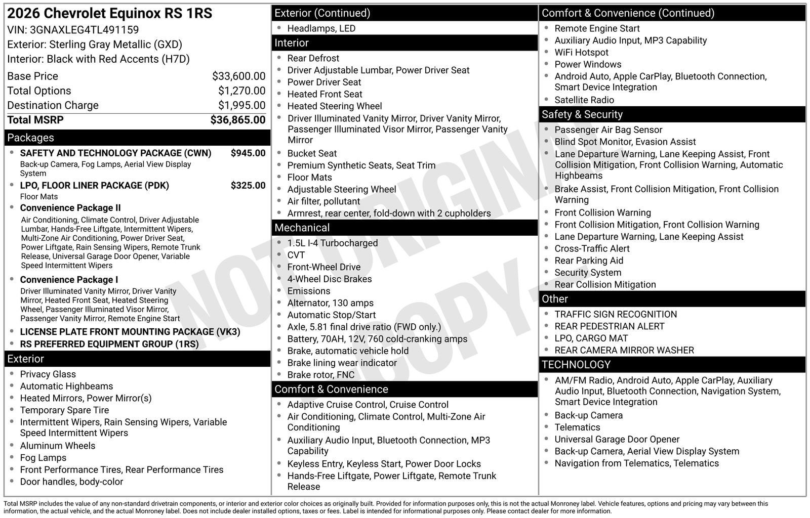 2026 Chevrolet Equinox RS
