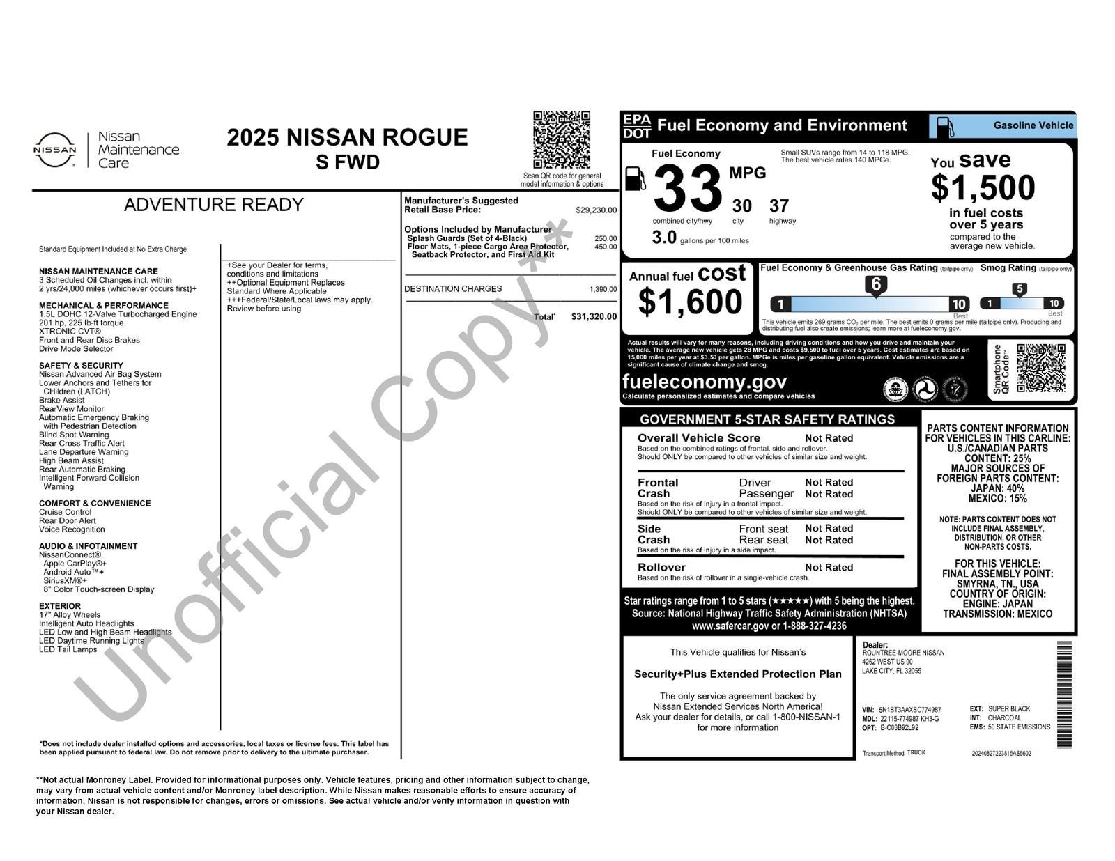 2025 Nissan Rogue S