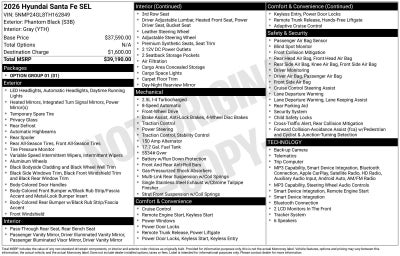 2026 Hyundai Santa Fe SEL