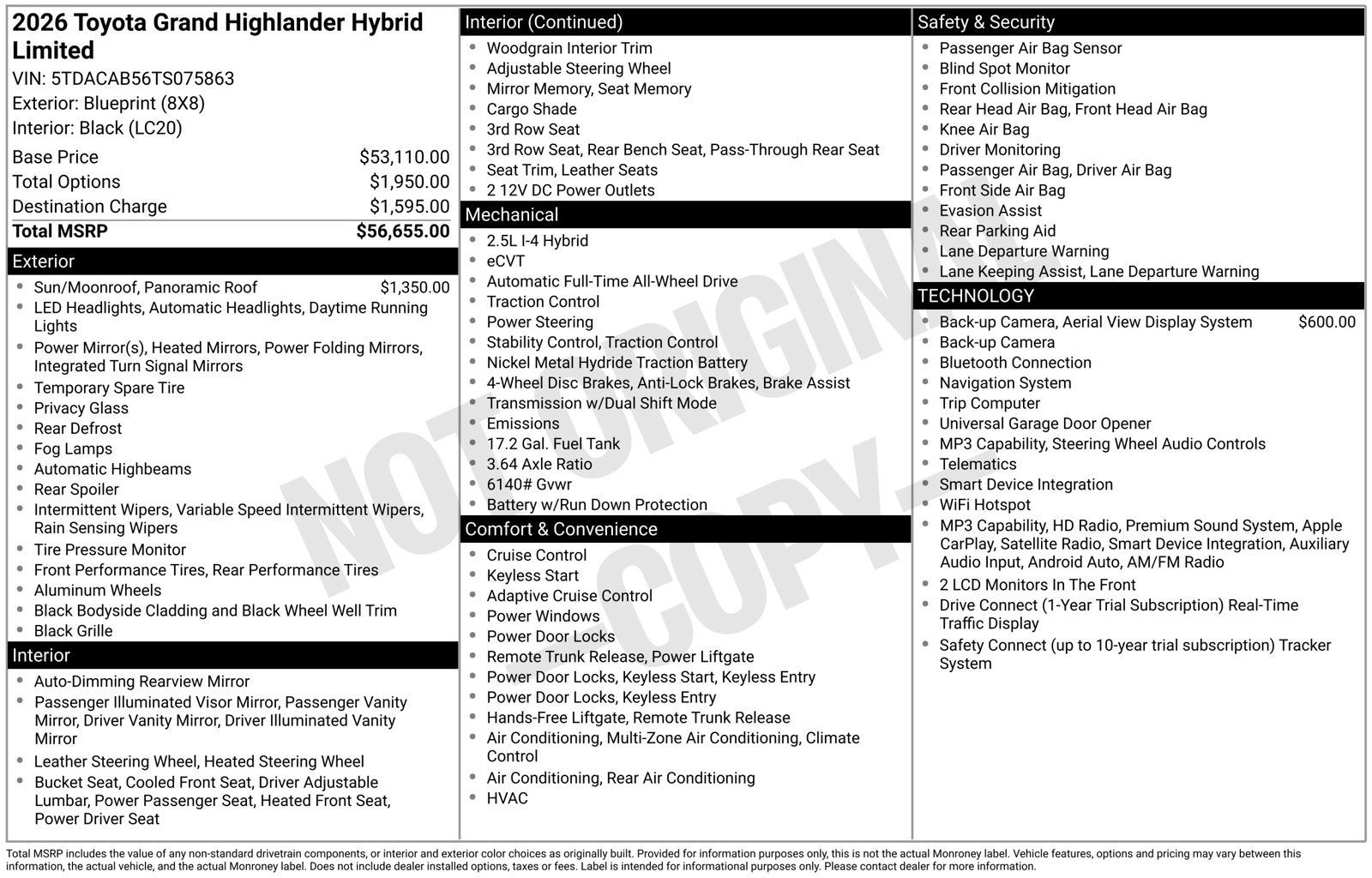 2026 TOYOTA TRU GRAND HIGHLANDE Base