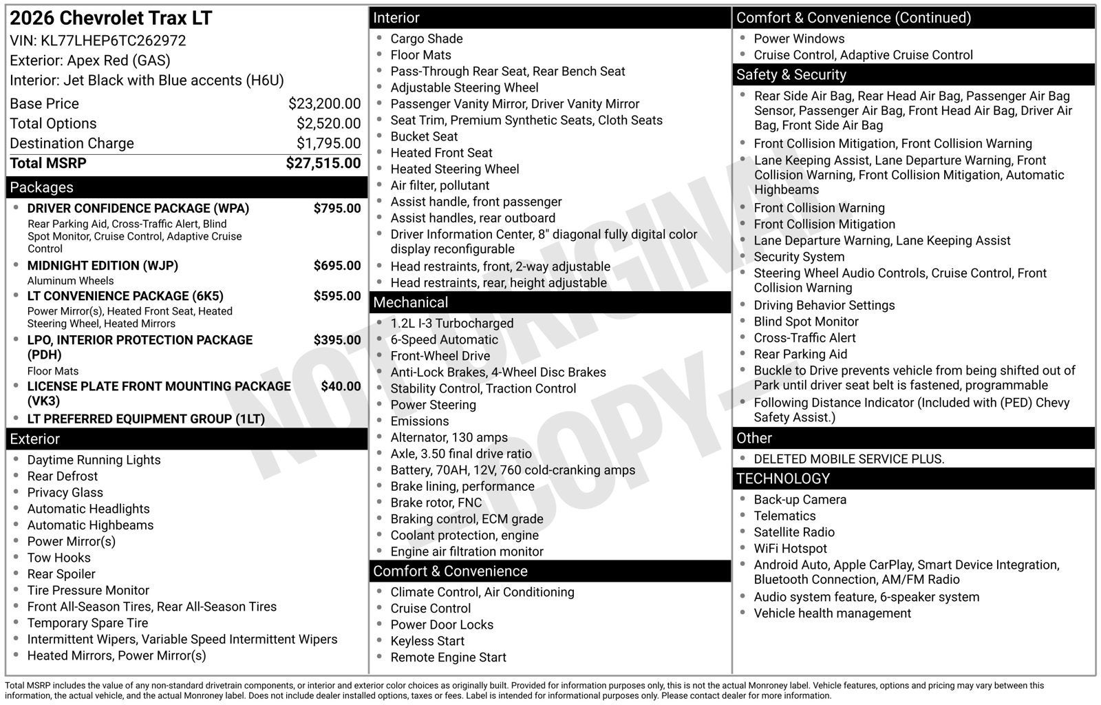 2026 Chevrolet Trax LT