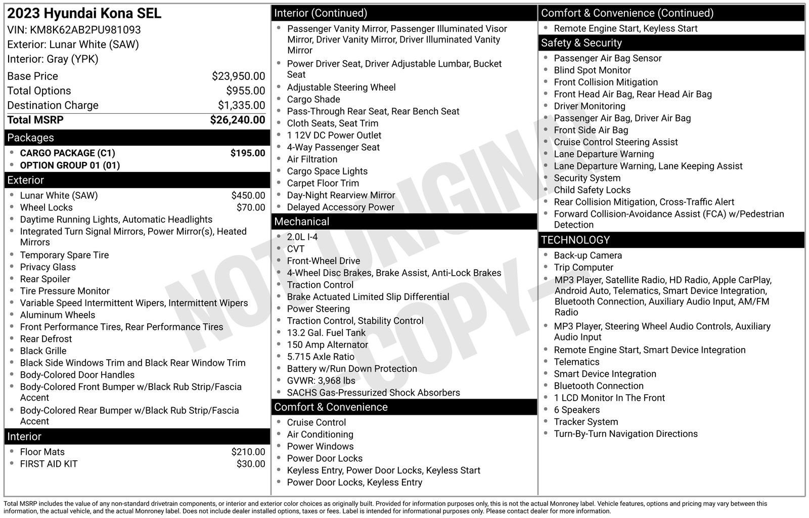 2023 Hyundai Kona SEL